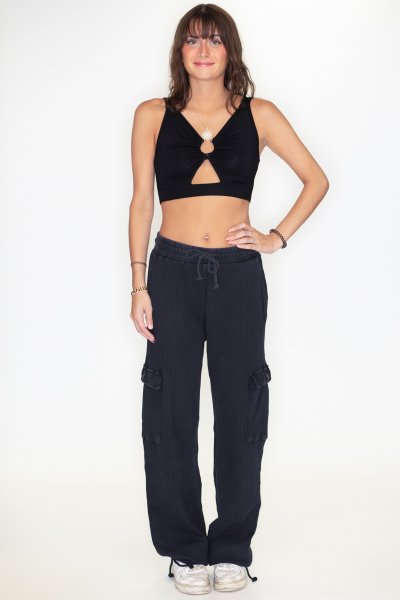 Drawstring Cargo Pants by Double Zero