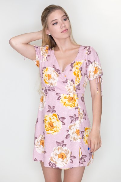Floral Button Down Dress by Blue Blush