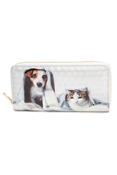 Cat And Dog Hologram Wallet