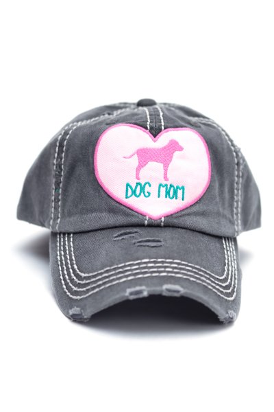 Black Dog Mom Baseball Cap by Kbethos