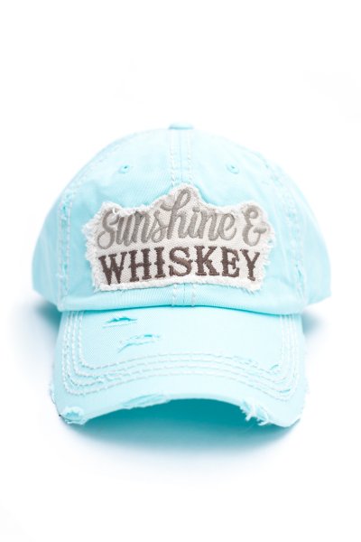 Diamond Blue Sunshine And Whiskey Baseball Cap by Kbethos