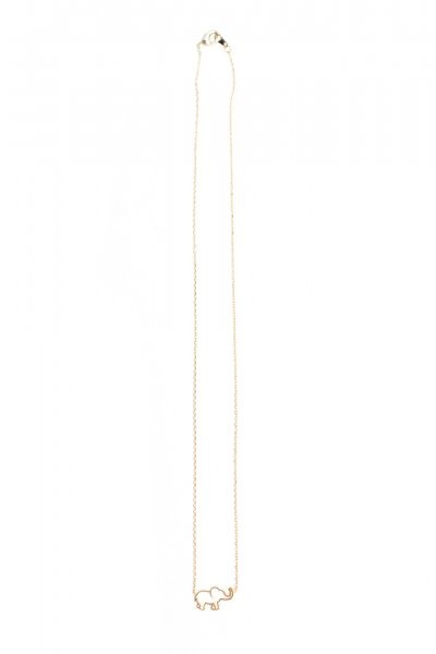 Gold Elephant Necklace by Must Have