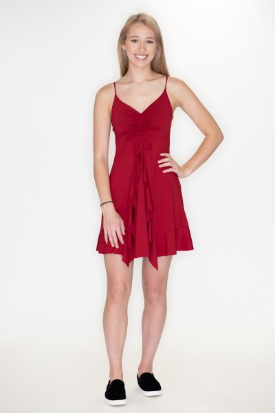 Waterfall Ruffle Dress by Timing