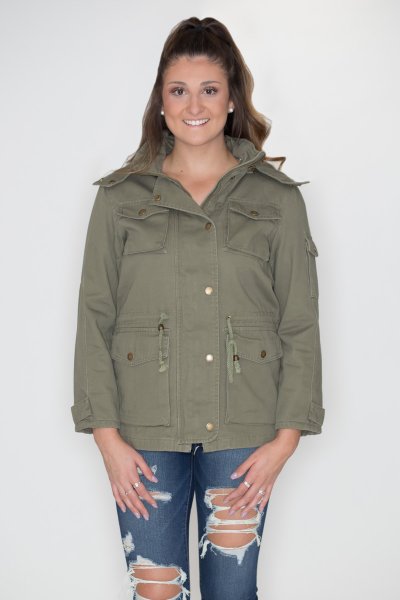 Anorak Drawstring Jacket by Cielo Jeans