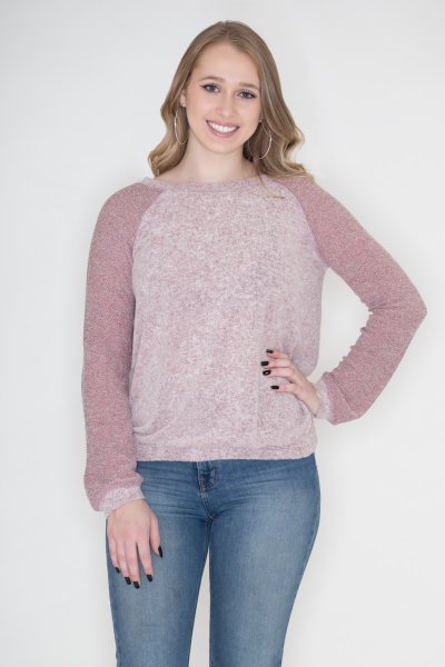 Fluff Raglan Top by Cherish