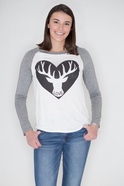 Reindeer Love Raglan Tee by Triumph