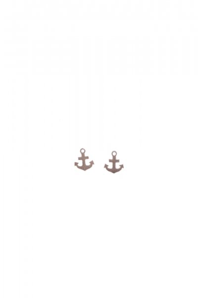 Silver Anchor Earrings by Must Have