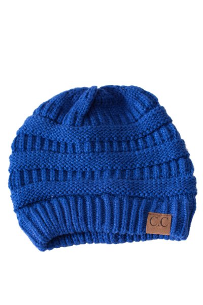 Royal Blue Knit Beanie by C.C.