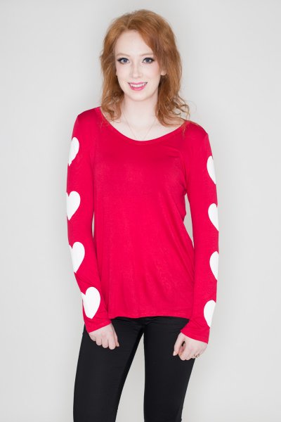 Heart Sleeve Top by Fantastic Fawn