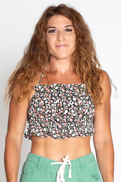 Halter Floral Crop Top by HYFVE