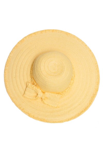 Yellow Bow Straw Hat by Something Special