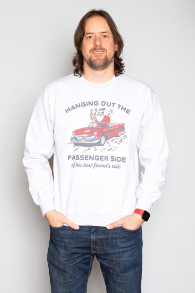 Santa Passenger Side Sweartshirt by Mugsby