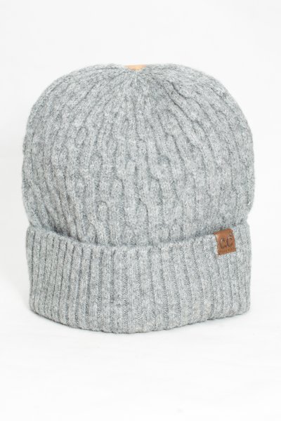 Grey Chain Link Beanie