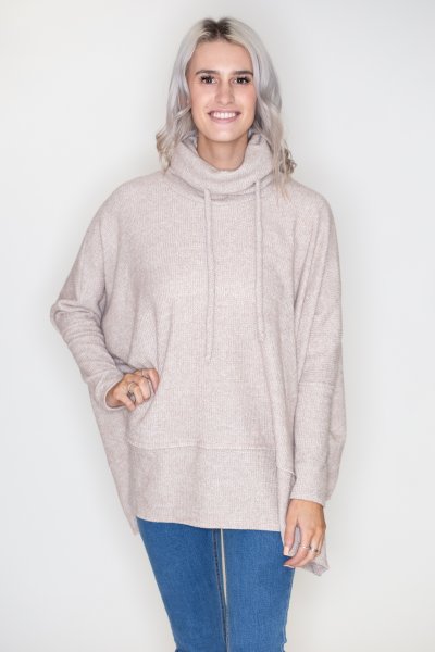 Thermal Cowl Neck Top by Cherish