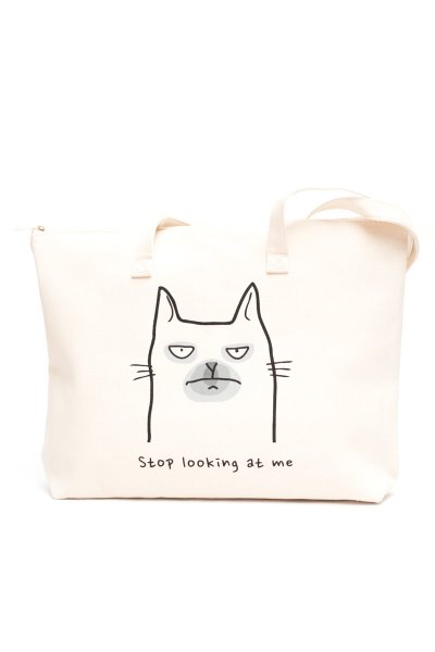 Stop Looking At Me Tote Bag