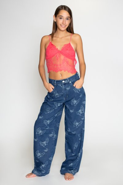 Jacquard Butterfly Jeans by HYFVE