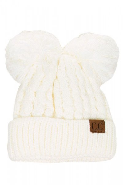 Double Pom Beanie by C.C.