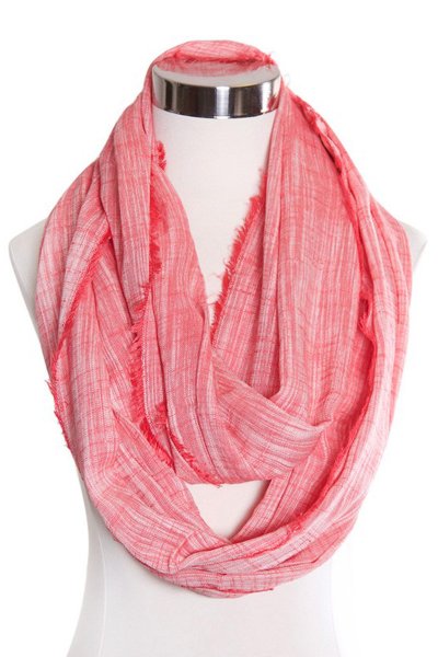 Berry Chambray Infinity Scarf by Love of Fashion