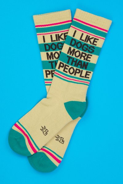 I Like Dogs More Than People Socks by Gumball Poodle