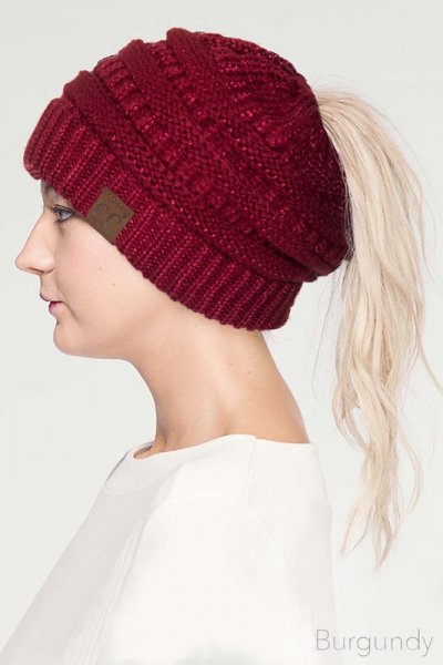 Messy Bun Beanie Tail by C.C.