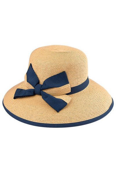 Ribbon Bow Straw Hat by C.C.