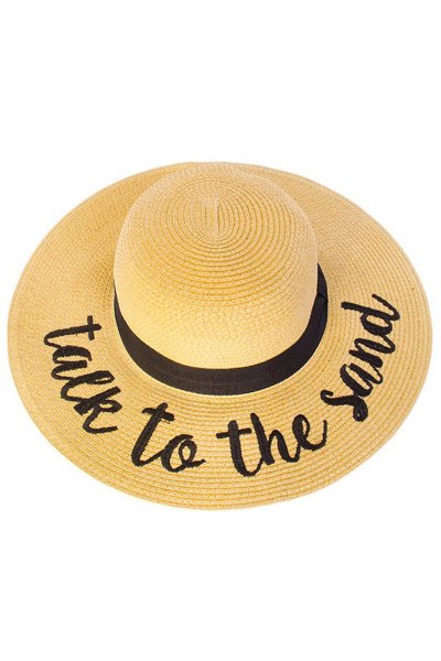 Talk To The Sand Straw Hat by C.C.