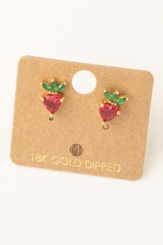 Strawberry Heart Earrings by Must Have