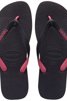 Havaianas Black And Rose Top Tred Sandal
