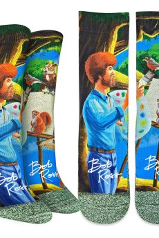 Bob Ross Painting Socks by Good Luck Sock