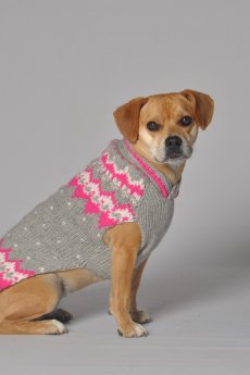 Pink Alpine Dog Sweater by Chilly Dog