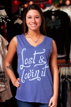 Lost And Lovin It Muscle Tank by Junk Food