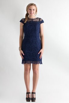 Beaded Lace Trim Dress by NikiBiki