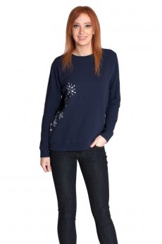 Snowflake Crew Neck Sweatshirt by May 23