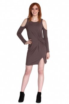 Cold Shoulder Twist Dress by Cherish