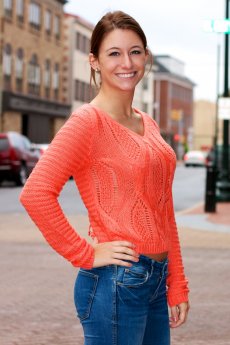 Lace Up Back Sweater by The Classic