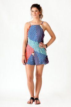 Patchwork Print Romper by Very J