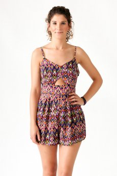 Geometric Print Romper by Very J