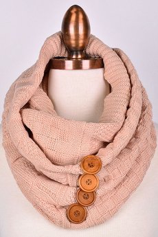 Four Button Infinity Scarf