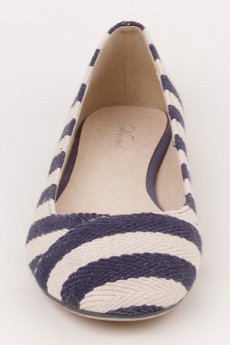 Ahoy Striped Nautical Flats by Wanted Shoes