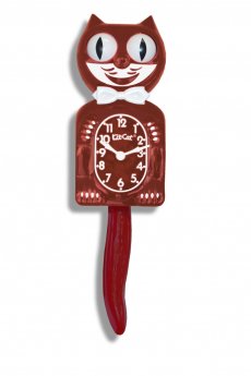 Burgundy Kit-Cat Clock