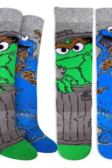 Sesame Street Oscar And Cookie Monster Socks by Good Luck Sock