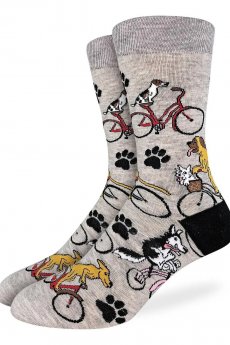 Dogs Riding Bikes by Good Luck Sock