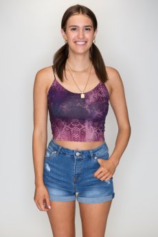 Snakeskin Print Crop Top by Bear Dance