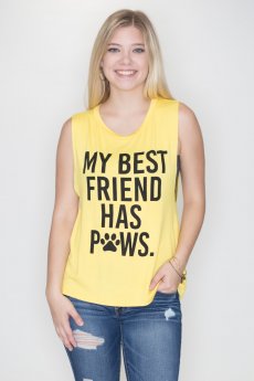 Best Friend Has Paws Tank by Rock N Rose