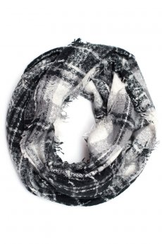 Black Grunge Plaid Scarf by Love of Fashion
