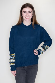 Fair Isle Sleeve Sweater by Fantastic Fawn