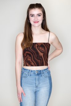 Swirl Print Crop Top by Bear Dance