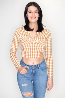 Checkered Crop Top by Blue Blush