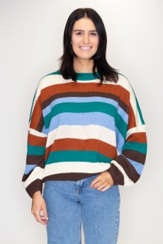 Retro Stripe Sweater by Cozy Casual
