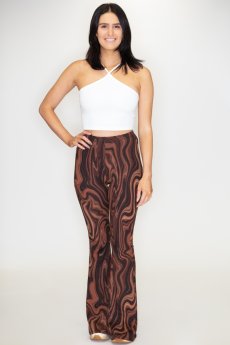 Marble Print Flared Pants by Bear Dance